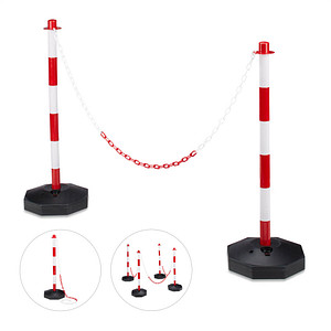 2 relaxdays Absperrpfosten weiß/rot 2 relaxdays Absperrpfosten weiß/rot von RELAXDAYS