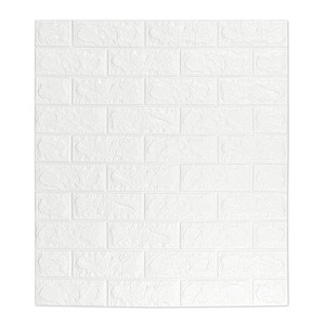 20 relaxdays Wandpaneele selbstklebend, weiß 70,0 x 78,0 cm von RELAXDAYS