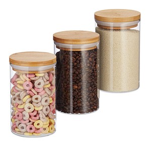 relaxdays Vorratsdosen 16,0 cm hoch transparent 0,8 l, 3 St. relaxdays Vorratsdosen 16,0 cm hoch transparent 0,8 l, 3 St. von RELAXDAYS