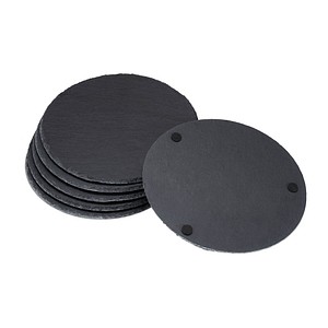 6 relaxdays Schieferplatten grau 25,0 cm von RELAXDAYS