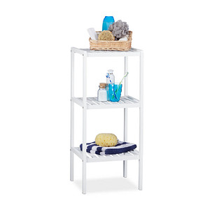 relaxdays Badregal weiß 34,5 x 33,0 x 80,0 cm von RELAXDAYS