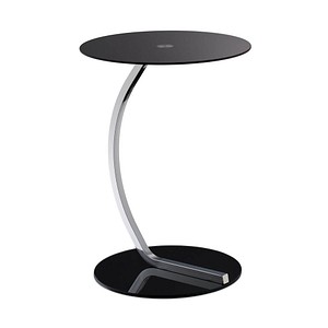 relaxdays Beistelltisch Glas schwarz 40,0 x 40,0 x 55,0 cm von RELAXDAYS