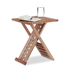 relaxdays Beistelltisch Holz braun 33,0 x 33,0 x 40,5 cm von RELAXDAYS