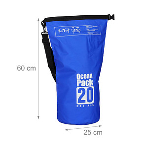 relaxdays Dry Bag Ocean Pack LKW-Plane blau 20,0 l von RELAXDAYS