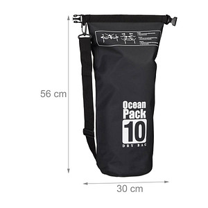 relaxdays Dry Bag Ocean Pack LKW-Plane schwarz 10,0 l von RELAXDAYS