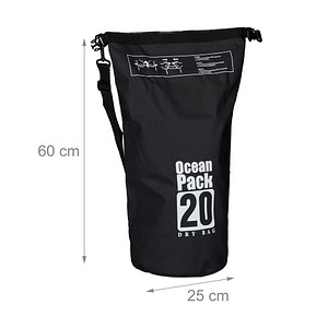 relaxdays Dry Bag Ocean Pack LKW-Plane schwarz 20,0 l von RELAXDAYS