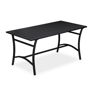 relaxdays Gartentisch schwarz rechteckig 120,0 x 60,0 x 55,5 cm von RELAXDAYS