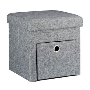 relaxdays Hocker mit Stauraum 10020369_111 grau von RELAXDAYS