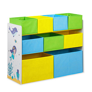 relaxdays Kinderregal Meer mehrfarbig 82,5 x 29,5 x 66,0 cm von RELAXDAYS