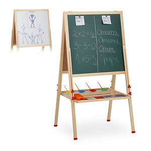 relaxdays Kindertafel 59,0 x 59,0 cm weiß/grün von RELAXDAYS