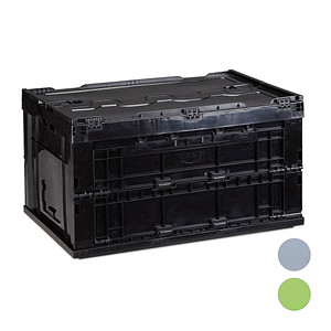 relaxdays Klappbox 60,0 l schwarz 58,5 x 39,5 x 32,5 cm von RELAXDAYS