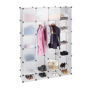 relaxdays Kleiderschrank, 10021977_50 transparent 145,0 x 36,5 x 198,0 cm von RELAXDAYS