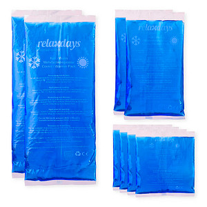 relaxdays Kühlpad-Set 8er 10026303_0 blau, 1 Set von RELAXDAYS