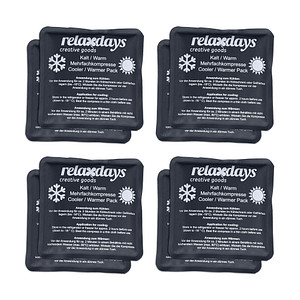 relaxdays Kühlpads 10045233_0 schwarz 11,0 x 11,0 cm, 8 St. von RELAXDAYS