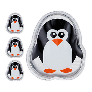 relaxdays Kühlpads Pinguin 10046696_998 transparent 9,0 x 11,0 cm, 4 St. von RELAXDAYS