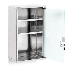 relaxdays Medizinschrank EMERGENCY XL ohne Norm silber von RELAXDAYS