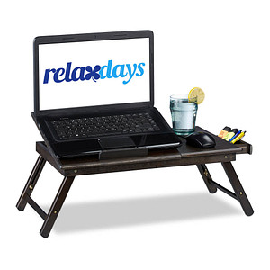 relaxdays Notebook-Betttablett braun von RELAXDAYS