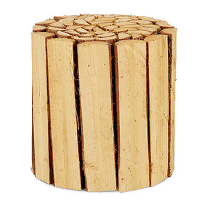 relaxdays Pflanzenständer Holz braun rund 20,0 x 20,5 cm von RELAXDAYS