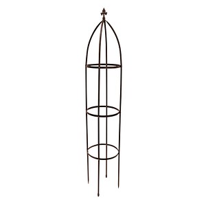 relaxdays Rankobelisk Metall braun rund 35,0 x 190,0 cm von RELAXDAYS
