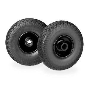 relaxdays Sackkarrenräder luftbereift schwarz Stahl Felgen, Achse 2,5 cm von RELAXDAYS