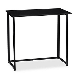 relaxdays Schreibtisch schwarz rechteckig, 4-Fuß-Gestell schwarz 80,0 x 45,0 cm von RELAXDAYS