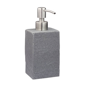 relaxdays Seifenspender 10031054_111 grau Polyresin 200,0 ml von RELAXDAYS
