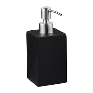 relaxdays Seifenspender 10031062_46 schwarz Polyresin 300,0 ml von RELAXDAYS