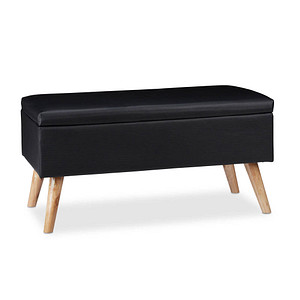 relaxdays Sitztruhe 10025734_46 schwarz Holz 80,0 cm von RELAXDAYS