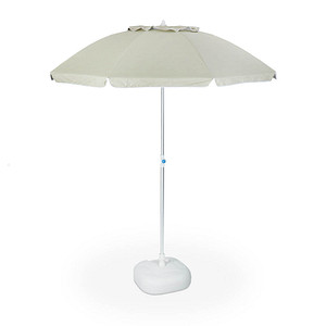 relaxdays Sonnenschirm rund, natur neigbar Ø 180,0 cm von RELAXDAYS