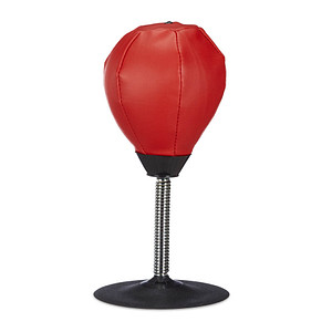 relaxdays Tisch Punchingball rot, schwarz von RELAXDAYS