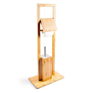 relaxdays WC-Garnitur braun, silber Holz relaxdays WC-Garnitur braun, silber Holz von RELAXDAYS