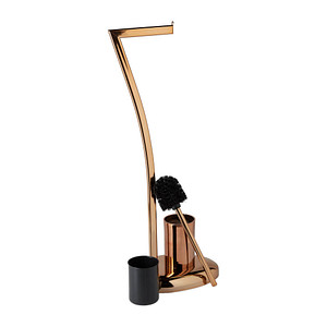 relaxdays WC-Garnitur kupfer Metall von RELAXDAYS
