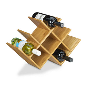 relaxdays Weinregal braun 47,0 x 16,5 x 31,5 cm von RELAXDAYS
