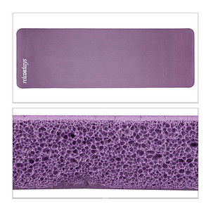 relaxdays Yogamatte violett 60,0 x 180,0 x 1,0 cm von RELAXDAYS