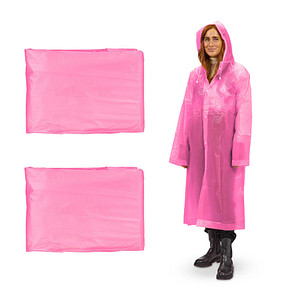 relaxdays unisex Regenmantel pink Einheitsgröße 2 St. von RELAXDAYS