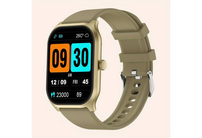 RELEXFIT für Männer/Frauen, mit Aktivitätsdaten, wasserdicht, wiederaufladbares Smartwatch (2.01 cm, Andriod iOS), mit Anruf/Antwort über 100 Sportmodi, Nachrichtenbenachrichtigungen von RELEXFIT
