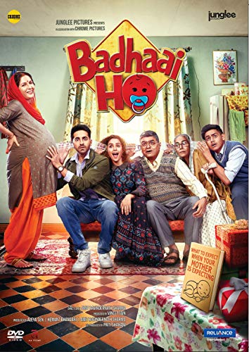 BADHAAI HO Film ~ DVD ~ Bollywood ~ Ayushmann Khurrana ~ Hindi mit englischem Untertitel ~ India ~ 2018 ~ Original RELIANCE DVD ~ verkauf nur über Bollywood 24/7 von RELIANCE