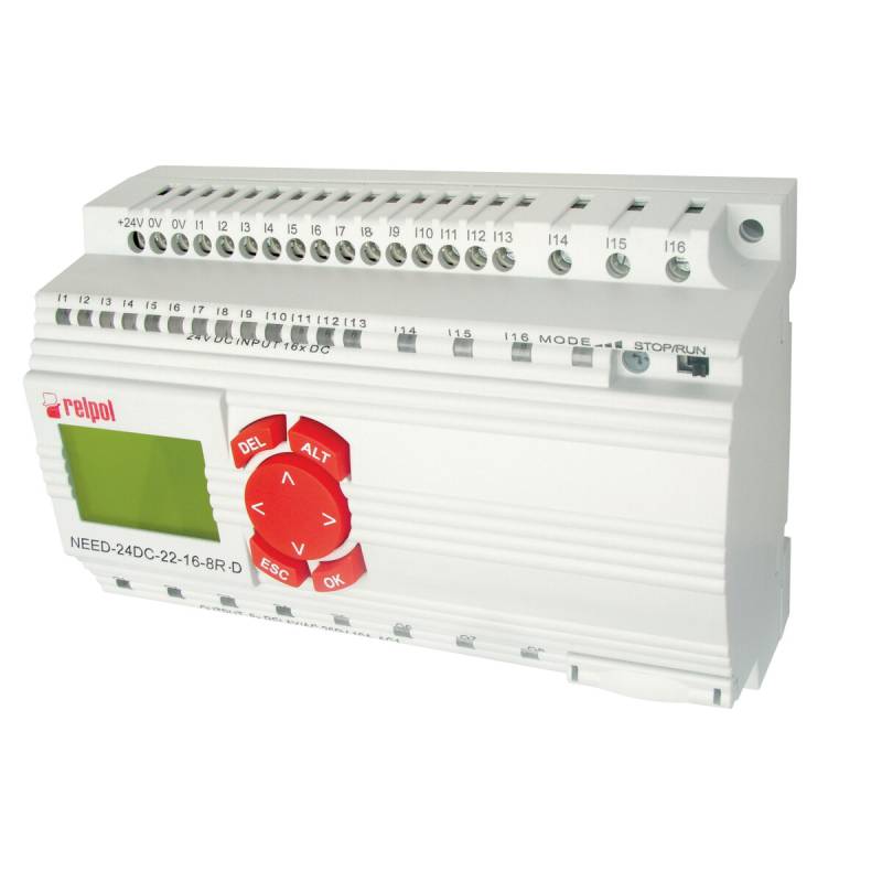 RELPOL NEED-12DC-22-16-8R-D     Programmierbares Relais 12V DC 8x 1 Schliesser 10A von RELPOL