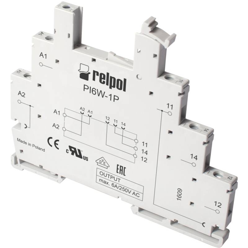 RELPOL PI6W-1P-24VDC Koppelrelaissockel 24V DC von RELPOL