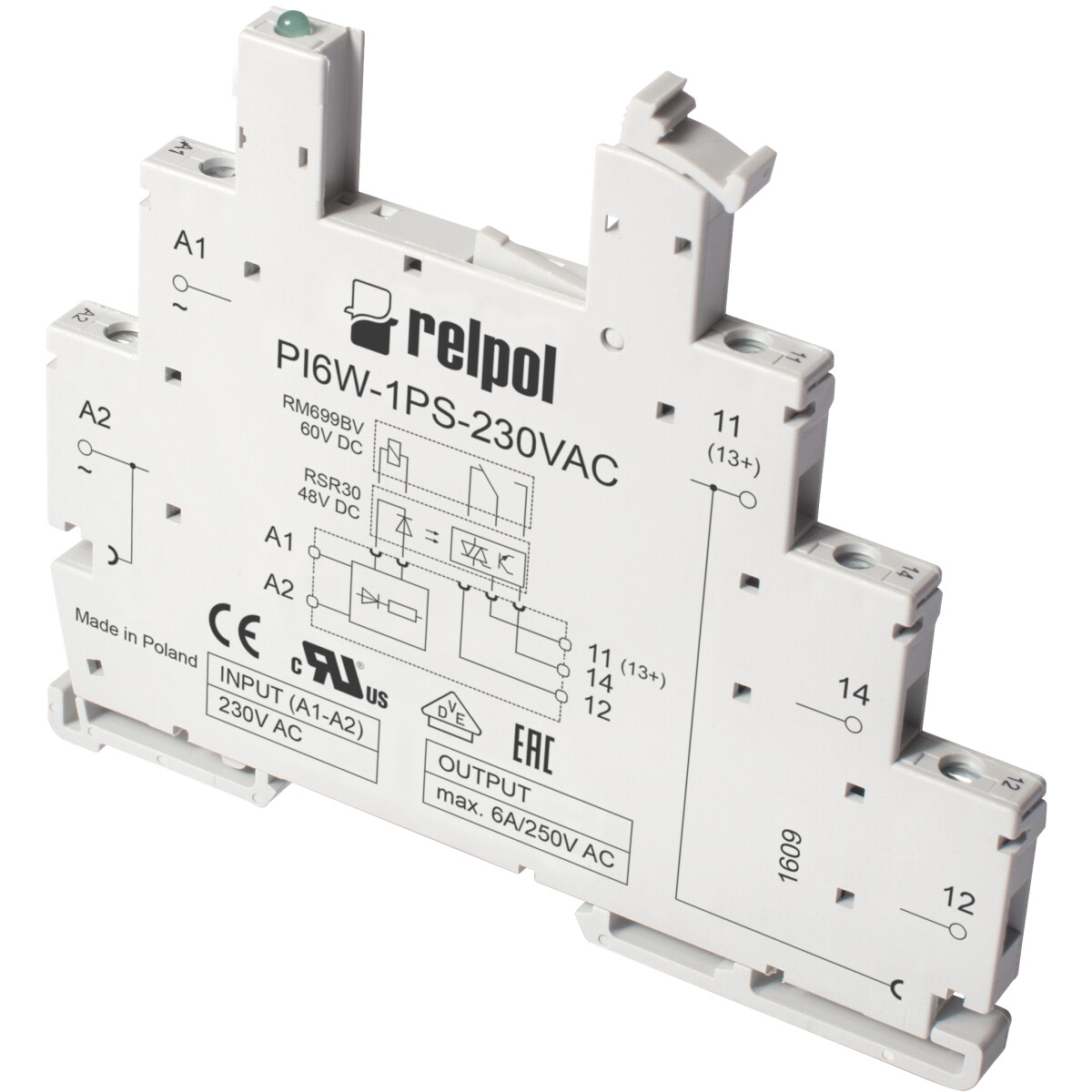RELPOL PI6W-1PS-48VDC Koppelrelaissockel 48V DC RELPOL PI6W-1PS-48VDC Koppelrelaissockel 48V DC von RELPOL