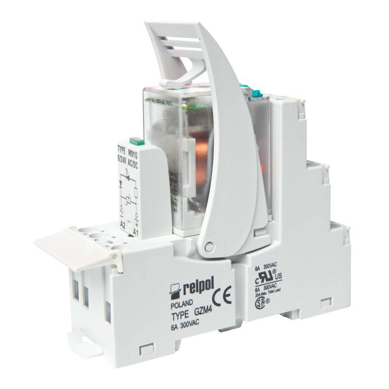 RELPOL PIR4-230AC-00LV Koppelrelais 230V AC 4 Wechsler 7A von RELPOL