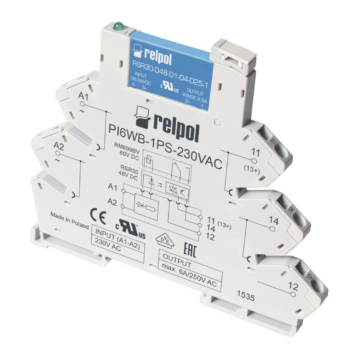 RELPOL PIR6WB-1PS-36VDC-C Koppelrelais 36V DC 1 Schliesser RELPOL PIR6WB-1PS-36VDC-C Koppelrelais 36V DC 1 Schliesser von RELPOL
