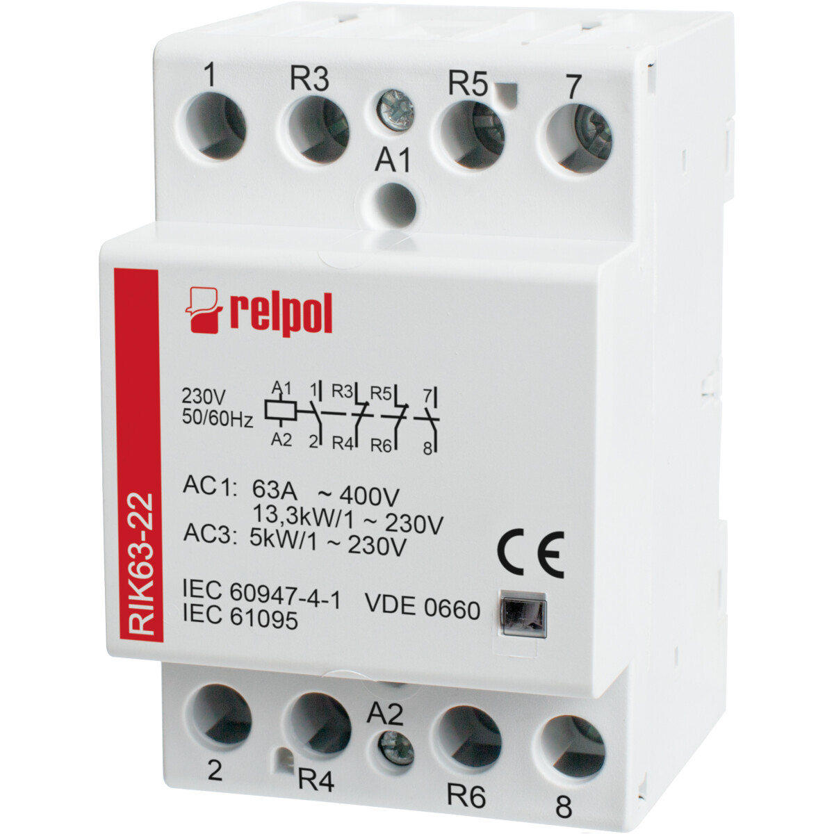 RELPOL RIK63-40-230 - Installationsschütz 4-Polig 4 Schliesser 230V AC 63A RELPOL RIK63-40-230 - Installationsschütz 4-Polig 4 Schliesser 230V AC 63A von RELPOL