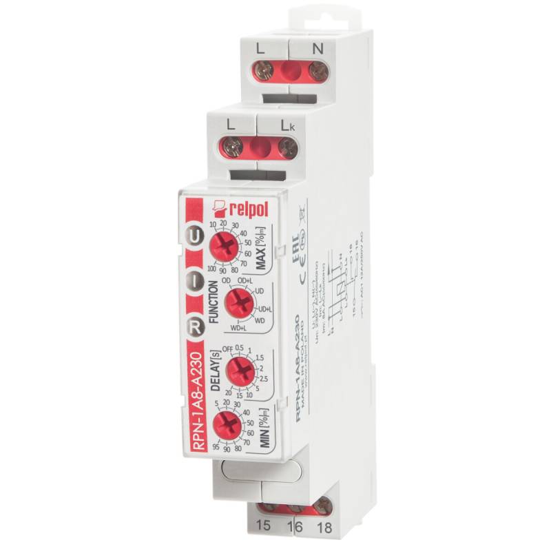 RELPOL RPN-1A8-A230 - Überwachunsgrelais 1 Phase 1 Wechsler 230V AC von RELPOL