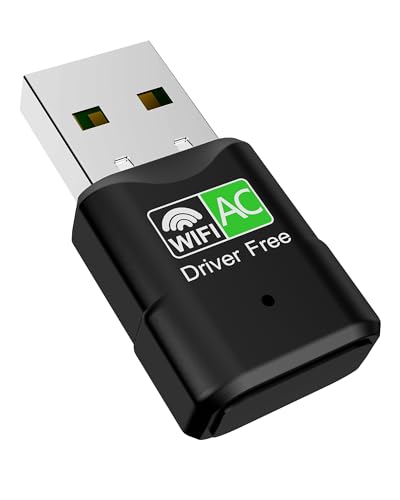 USB WLAN Stick, RENGOGA AC600Mbit/s USB WLAN Adapter DualBand (433Mbps 5GHz/150Mbps 2,4GHz) mit Eingebautem Treiber, USB WiFi Adapter Kompatibel mit PC/Desktop/Laptop Windows XP/7/8/10/11 von RENGOGA