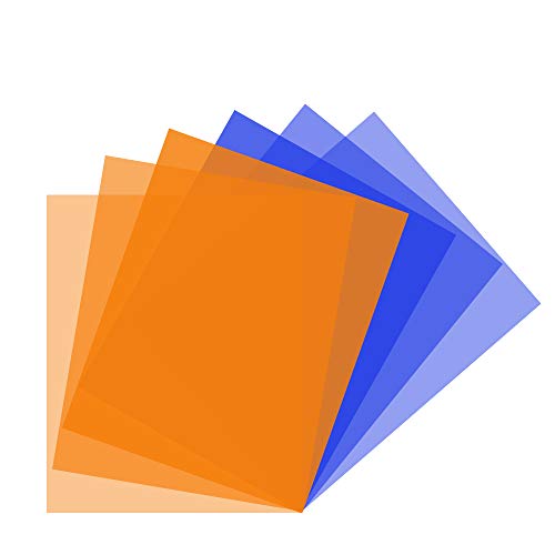 Farbkorrektur-Gel-Filter, 6 Stück, 40 x 50 cm, warmes orange-blaues Beleuchtungsblatt für Fotostudio, Video, Taschenlampe, LED-Licht, Fotografie. Farbkorrektur-Gel-Filter, 6 Stück, 40 x 50 cm, warmes orange-blaues Beleuchtungsblatt für Fotostudio, Video, Taschenlampe, LED-Licht, Fotografie. von RENIAN