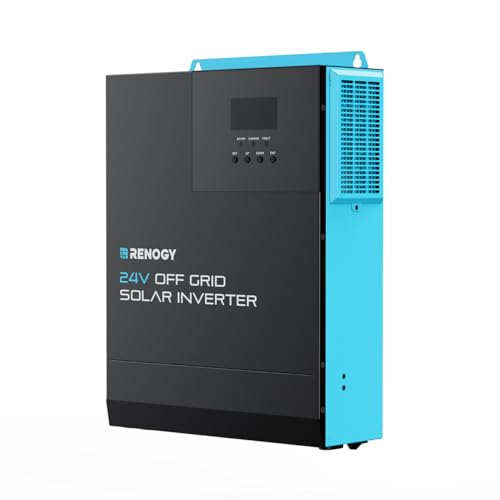 Renogy All-in-One-Solar-Hybrid-Ladegerät-Wechselrichter, 24V 3000W Reiner Sinus-Wechselrichter, 80A MPPT Laderegler, 80A Ladegerät mit LCD-Anzeige, für netzunabhängige Systeme/Balkonkraftwerk/Zuhause Renogy All-in-One-Solar-Hybrid-Ladegerät-Wechselrichter, 24V 3000W Reiner Sinus-Wechselrichter, 80A MPPT Laderegler, 80A Ladegerät mit LCD-Anzeige, für netzunabhängige Systeme/Balkonkraftwerk/Zuhause von Renogy