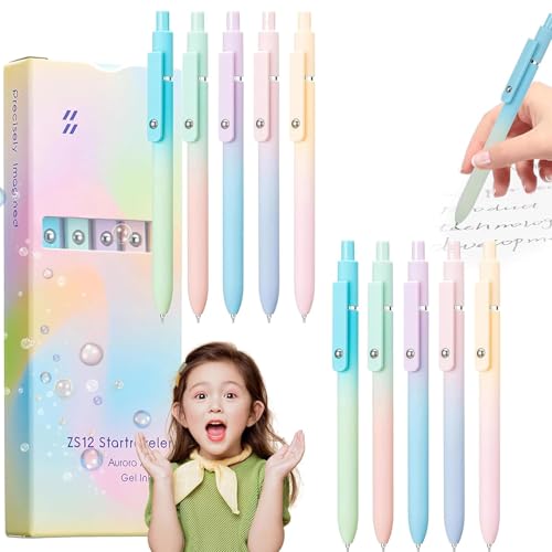RENQIDD Emboadlie 5er Gelschreiber, 0,7 mm mittlere Spitze, schwarze Tintenroller, schnelltrocknende Stifte für flüssiges Schreiben, hübsches Büro- und Schulzubehör, Geschenk für Frauen (A 2 box) RENQIDD Emboadlie 5er Gelschreiber, 0,7 mm mittlere Spitze, schwarze Tintenroller, schnelltrocknende Stifte für flüssiges Schreiben, hübsches Büro- und Schulzubehör, Geschenk für Frauen (A 2 box) von RENQIDD