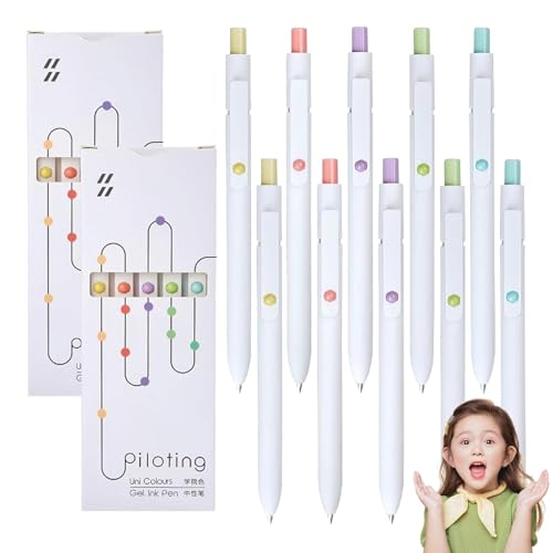 RENQIDD Emboadlie 5er Gelschreiber, 0,7 mm mittlere Spitze, schwarze Tintenroller, schnelltrocknende Stifte für flüssiges Schreiben, hübsches Büro- und Schulzubehör, Geschenk für Frauen (E 2 box) RENQIDD Emboadlie 5er Gelschreiber, 0,7 mm mittlere Spitze, schwarze Tintenroller, schnelltrocknende Stifte für flüssiges Schreiben, hübsches Büro- und Schulzubehör, Geschenk für Frauen (E 2 box) von RENQIDD