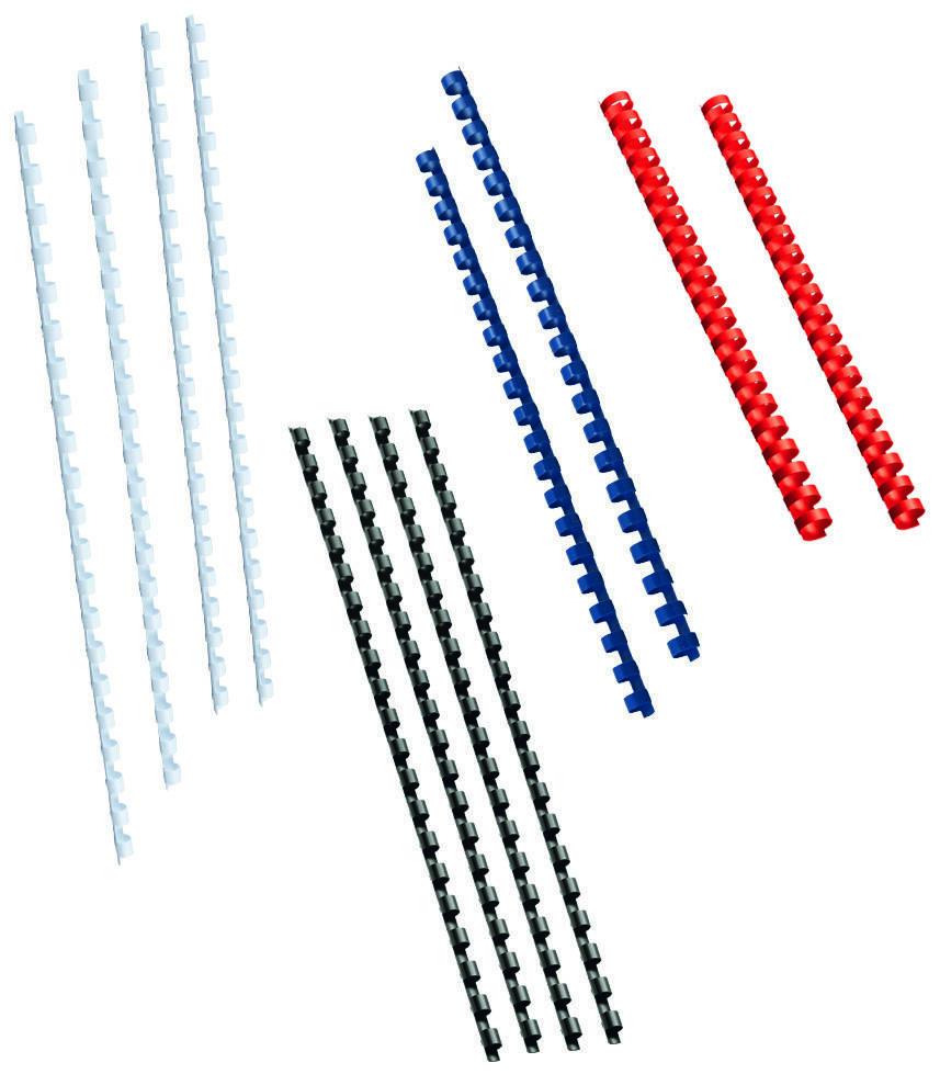 RENZ Kunststoffbinderücken-Set weiß, schwarz, blau, rot von RENZ